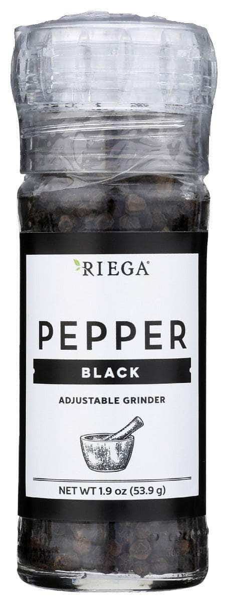 RIEGA Black Pepper Adjustable Grinder, 1.9 oz
 | Pack of 8 - PlantX US