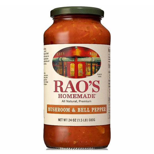 Raos Sauce Mshrm & Bell Peppr 24 Oz - Pack Of 6