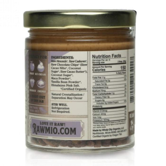 Rawmio - Almond Chocolate Chip Cookie Dough Spread, 6oz - back