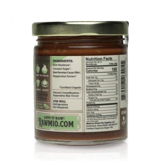 Rawmio - Hazelnut Mint Spread, 6oz - back