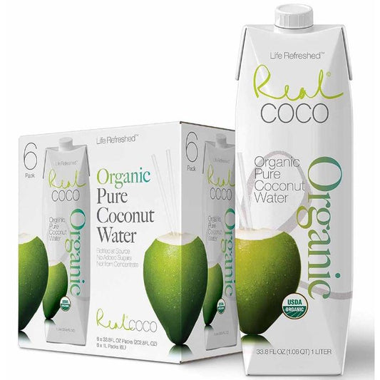 Real Coco - Water Pure Organic 33.8 fl oz | Pack of 6