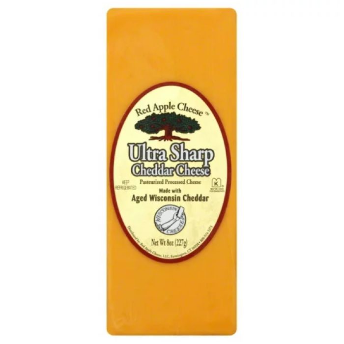 Red Apple Cheese Cheddar Ultra Sharp Yellow 8 oz - Pack of 12