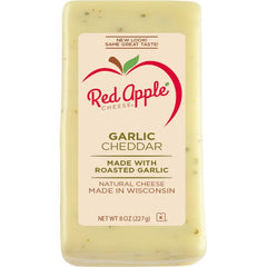 Red Apple Cheese Garlic Cheddar 8 Oz - Pack Of 12