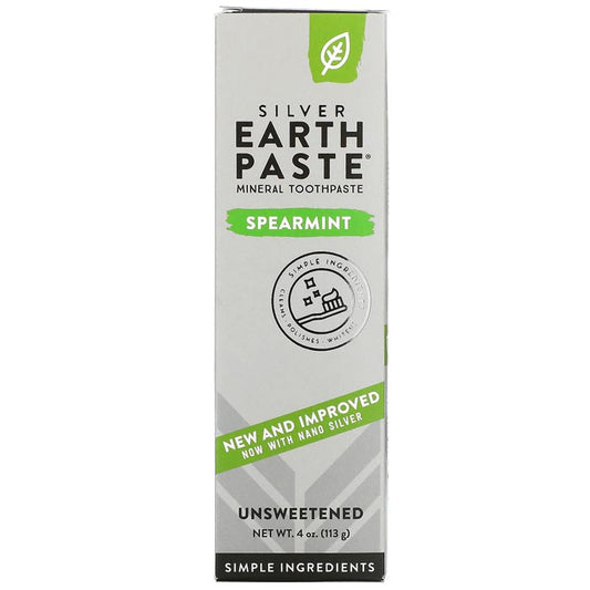 Redmond - Earthpaste Toothpaste, Unsweetened Spearmint, 4 Oz