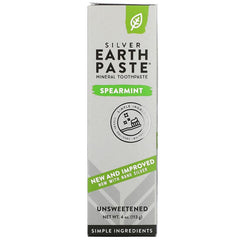 Redmond - Earthpaste Toothpaste, Unsweetened Spearmint, 4 Oz