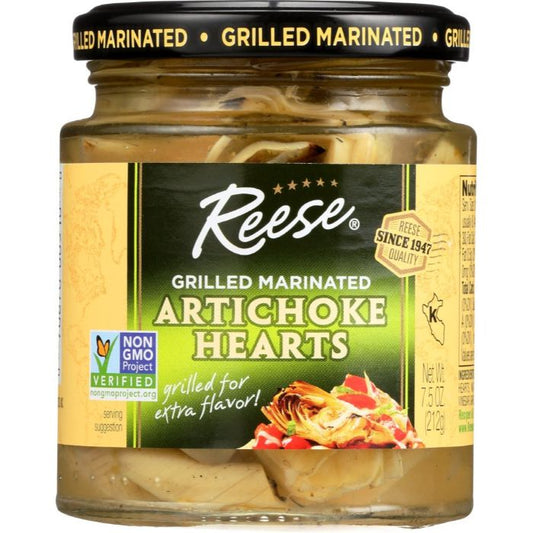 Reese Grilled Marinated Artichoke Hearts 7.5 oz - Pack of 12