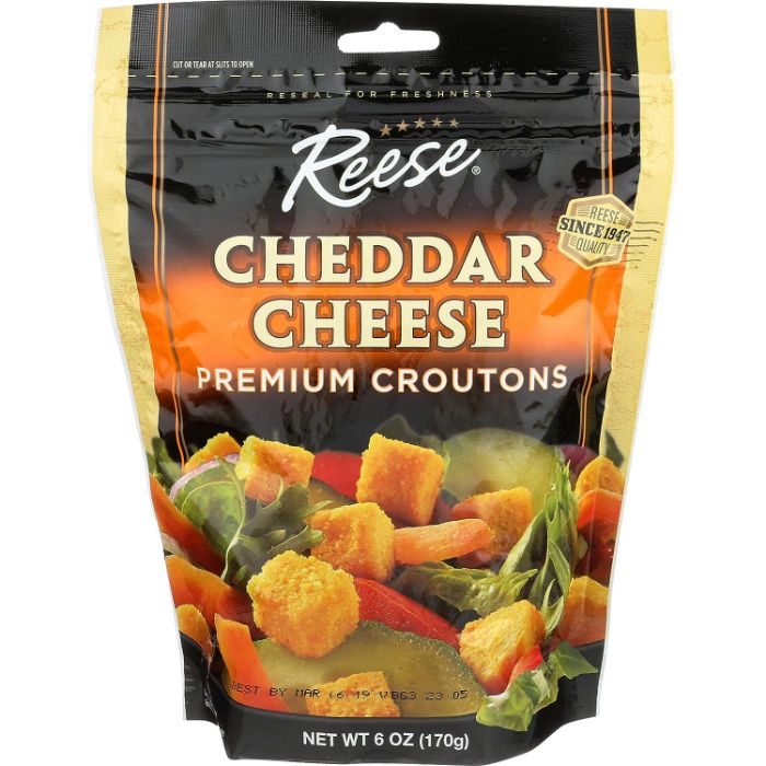 Reese Croutons Cheddar Cheese 6 oz - Pack of 12