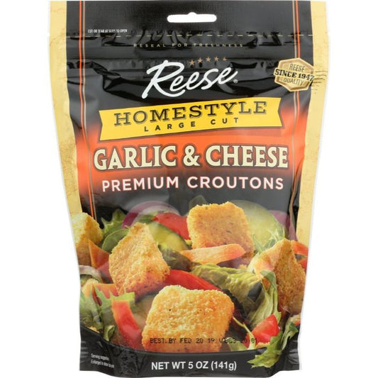 Reese Homestyle Garlic Cheese Croutons 5 oz - Pack of 12