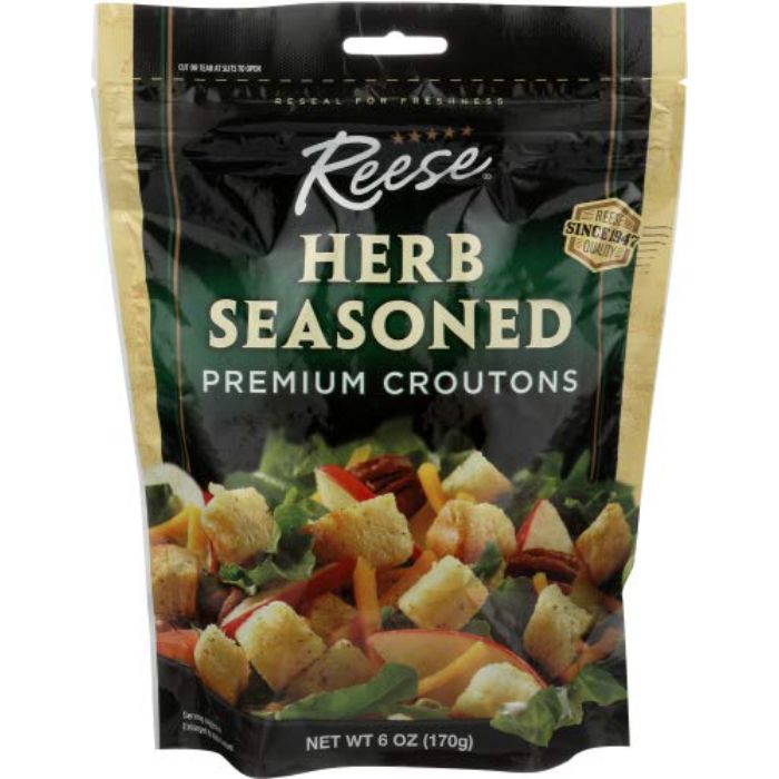 Reese Seasoned Croutons 6 oz - Pack of 12