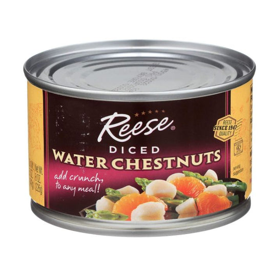 Reese Diced Water Chestnuts 8 oz - Pack of 24