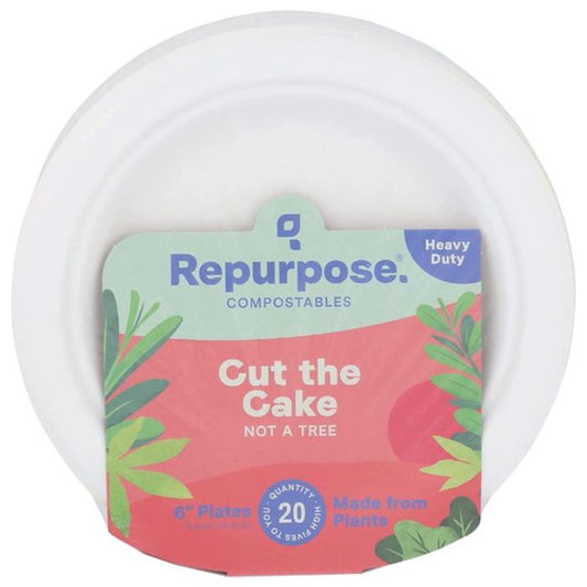 Repurpose Plates 6in Dessert 20pc - Pack Of 24