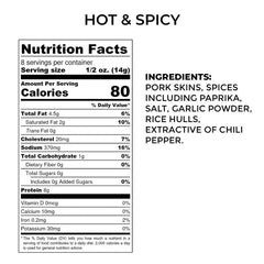 Rib Rack - Pork Rinds Hot Spicy 4 Oz - Pack Of 12