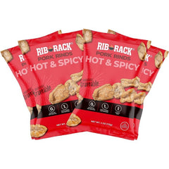 Rib Rack - Pork Rinds Hot Spicy 4 Oz - Pack Of 12