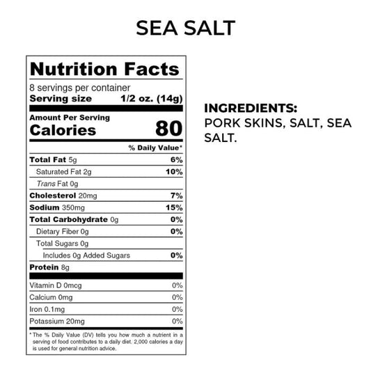 Rib Rack Pork Rinds Sea Salt 4 Oz - Pack Of 12