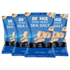 Rib Rack Pork Rinds Sea Salt 4 Oz - Pack Of 12