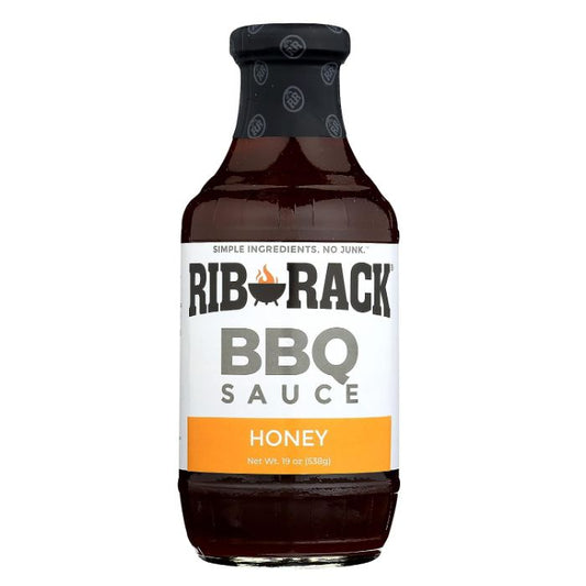 Rib Rack Sauce Ribs Hot Honey Bbq 19 Oz - Pack Of 6