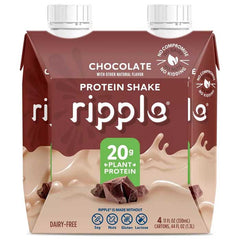 Ripple Plant Protein RTD 4-Pack Chocolate 44 fl oz