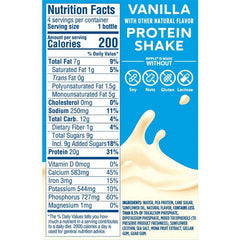 Ripple Plant Protein RTD 4-Pack Vanilla 44 fl oz - back