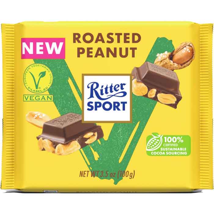 Ritter Sport - Chocolate Bar Roasted Peanut, 3.5oz  Pack of 11