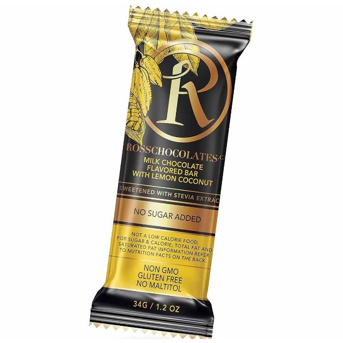 Ross Chocolates Chocolate Mlk Lemon Cocnt 1.2 Oz - Pack Of 12