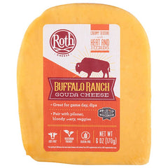 Roth Kase Cheese Gouda Buffalo Ranch Cut Wedge 6 oz - Pack of 12