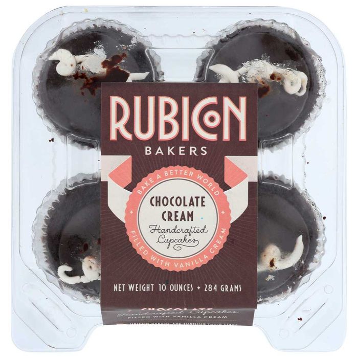 Rubicon Bakery - Cupcake Chocolate Cream 4-Pack 10 Oz | Pack Of 12