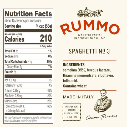 Rummo - Pasta Spaghetti 16 Oz | Pack Of 20