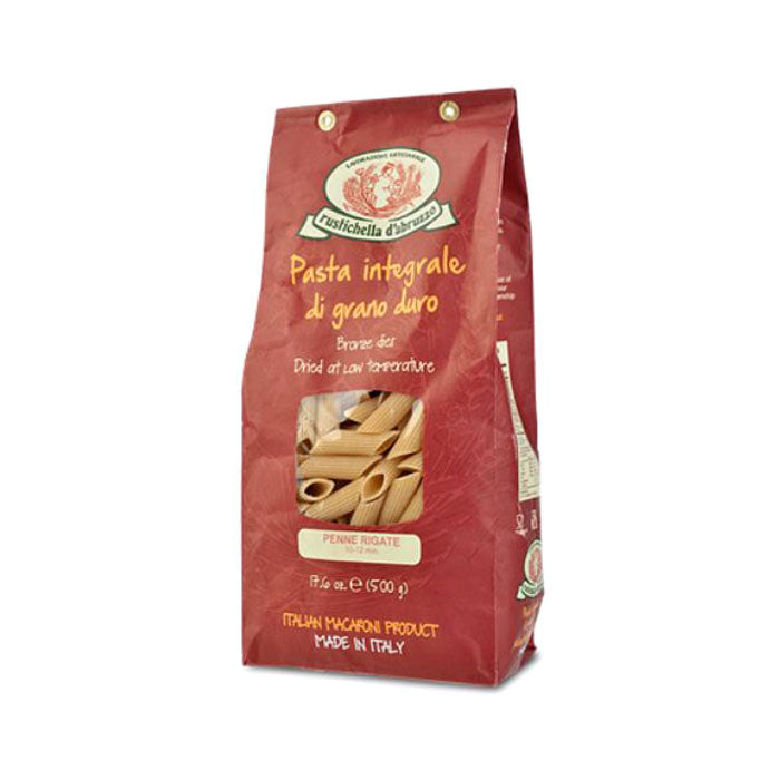 Rustichella d'Abruzzo - Whole Wheat Pasta - Penne Rigate, 1.1lb