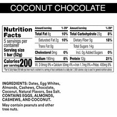 Rxbar - Coconut Chocolate Bar, 5 Pack | Pack of 6