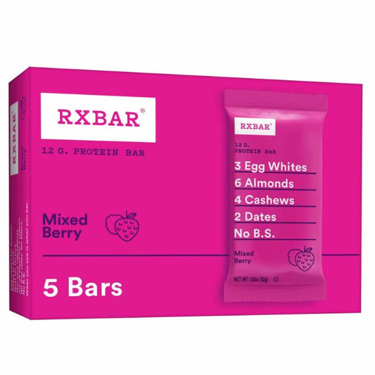 Rxbar - Mixed Berry Bar, 5 Pack, 9.15 oz | Pack of 6