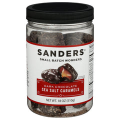 Sanders - Chocolate Dark Sea Salt Caramel 18 oz - Pack of 6