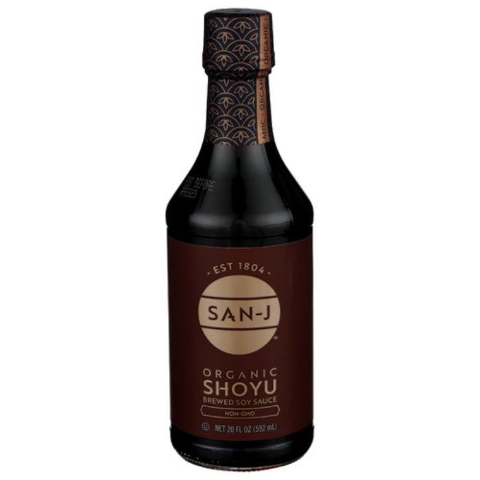 San-J Organic Soy Sauce Shoyu Bronze 20 oz - Pack of 6