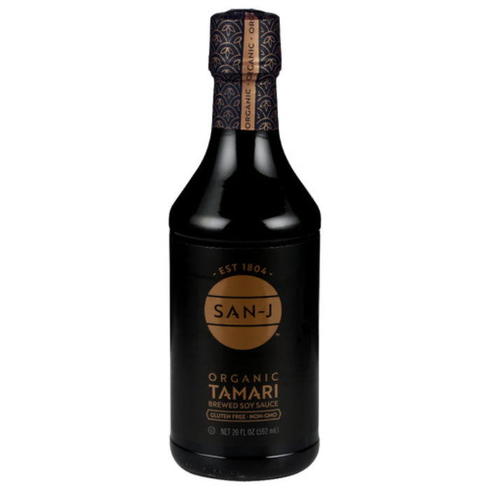 San-J Organic Tamari Gluten-Free Soy Sauce Gold Label 20 oz - Pack of 6