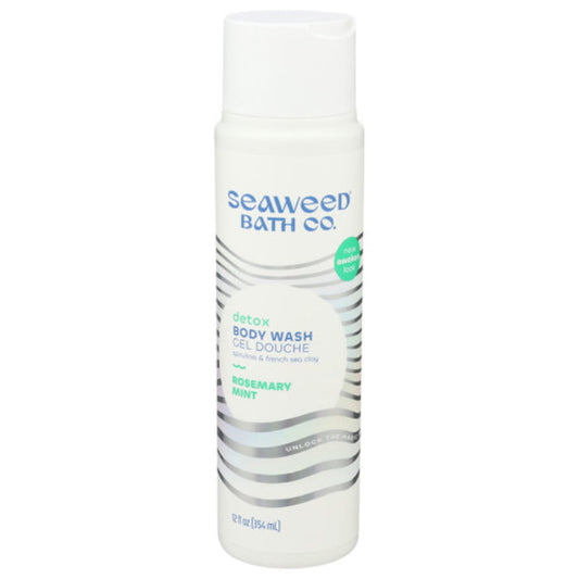 SEAWEED BATH CO - Body Wash Detox Rosemary Mint 12FO ( Pack of 1)