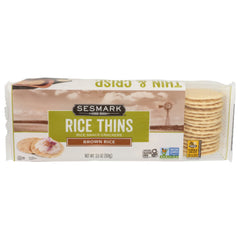 Sesmark - Rice Thin Gluten Free Brown, 3.5 oz | Pack of 12