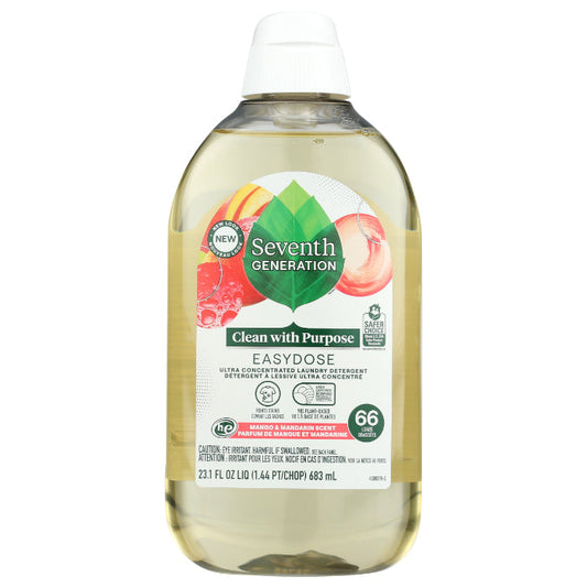 Seventh Generation - Laundry Detergent Liquid Mandarin, 23.1 fl oz | Pack of 6