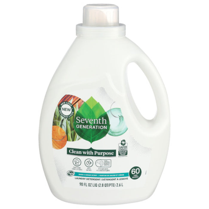 Seventh Generation - Liquid Laundry Sage & Cedar, 90 fl oz | Pack of 4