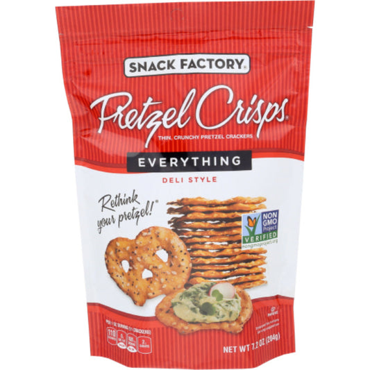 SNACK FACTORY PRETZEL CRISP EVERYTHING 7.2 OZ - Pack of 12
