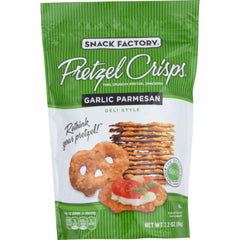 SNACK FACTORY - Pretzel Crisp Garlic 7.2OZ ( Pack of 12)