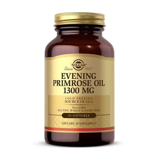 SOLGAR - Evening Primrose Oil - Essential Fatty Acid Source - 1,300 MG, (60 Softgels)