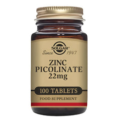 SOLGAR - Zinc Picolinate - 22 MG, (100 Tablets)