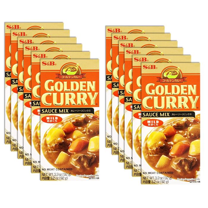 S & B - Sauce Mix Mild Golden Curry, 3.2 Oz | Pack Of 12