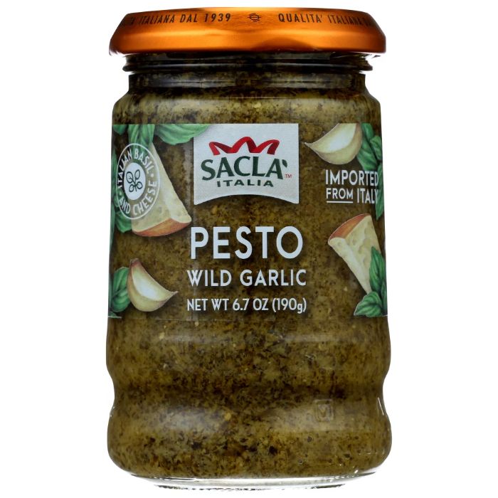 Sacla - Pesto Wild Garlic, 6.7 Oz | Pack of 6