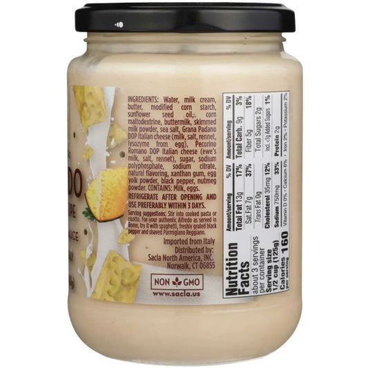 Sacla - Sauce Alfredo Classic, 14.5 Oz | Pack of 6