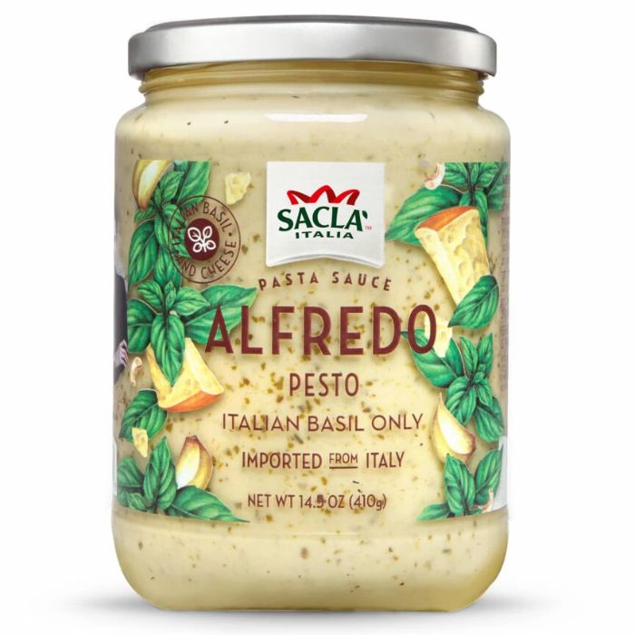 Sacla - Sauce Alfredo Pesto, 14.5 Oz | Pack of 6