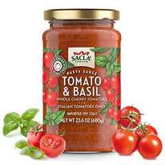 Sacla - Tomato Cherry & Basil, 24 Oz | Pack of 6