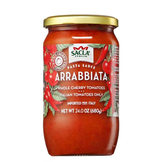 Sacla - Tomatoes Cherry Arrabbiata, 24 Oz | Pack of 6