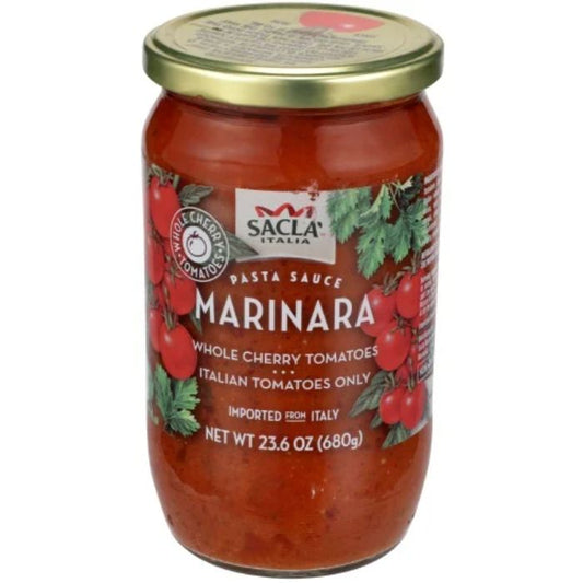 Sacla - Tomatoes Cherry Marinara, 24 Oz | Pack of 6