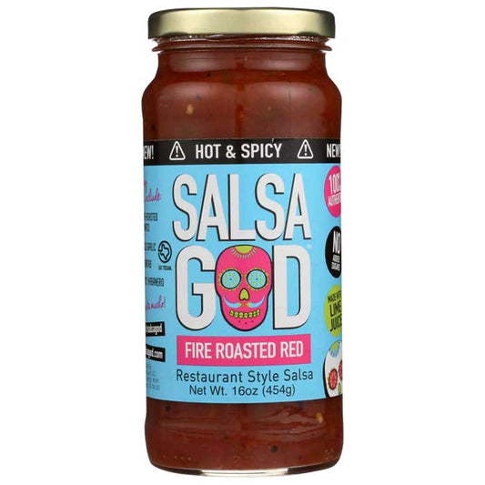 Salsa God - Medium Heat Salsas - Fire Roasted Red, 16oz - front