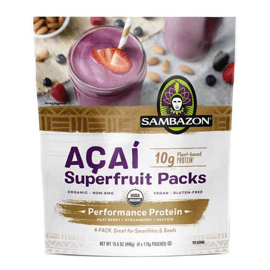 Sambazon - Superfruit Acai Strawberry Protein (4 pack), 15.5oz